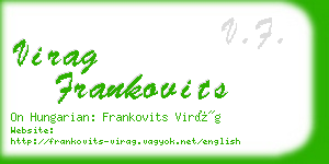 virag frankovits business card